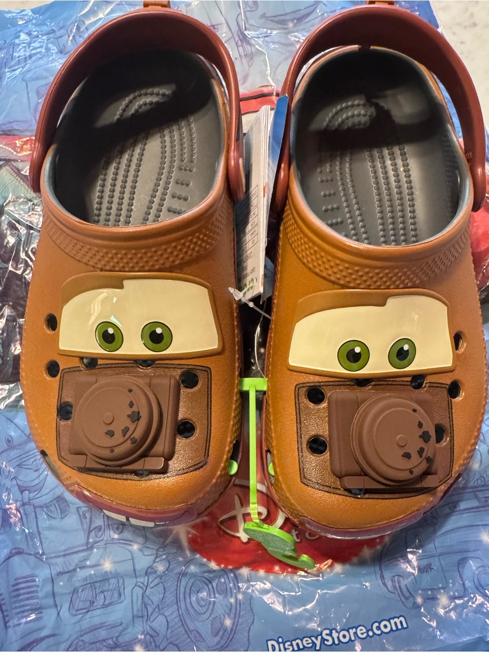 Disney/Pixar Cars Mater Crocs New with tags, Size 5